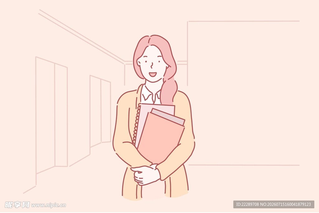 手持书本的知性女性
