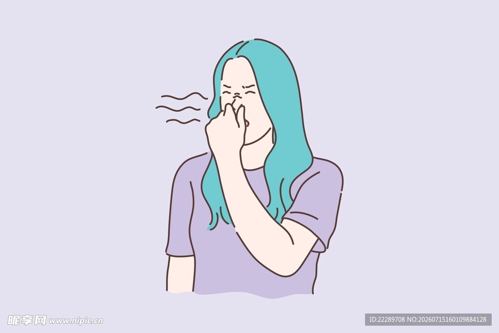 女孩掩嘴打哈欠场景