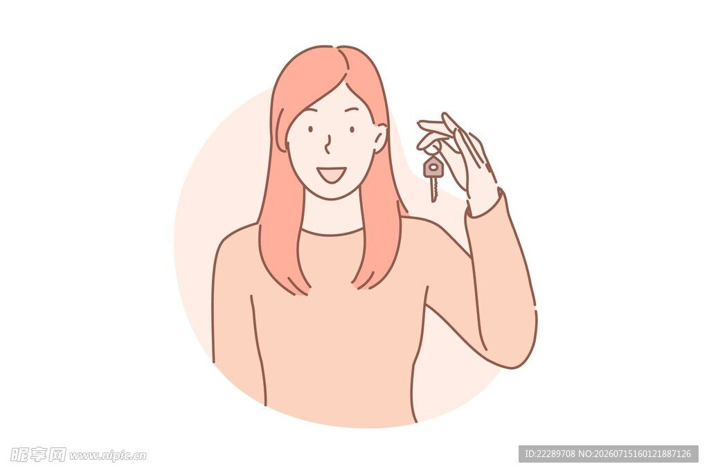 女孩手持物品做动作