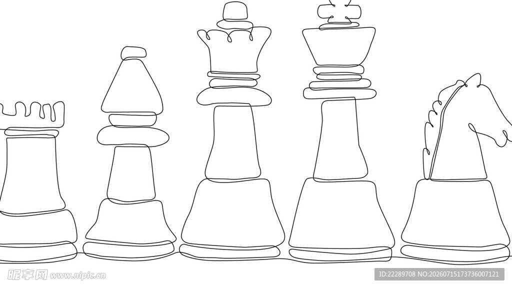 国际象棋棋子轮廓图