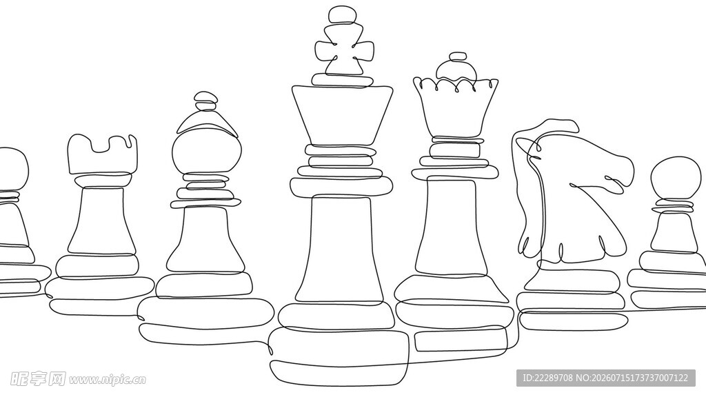 国际象棋棋子轮廓图