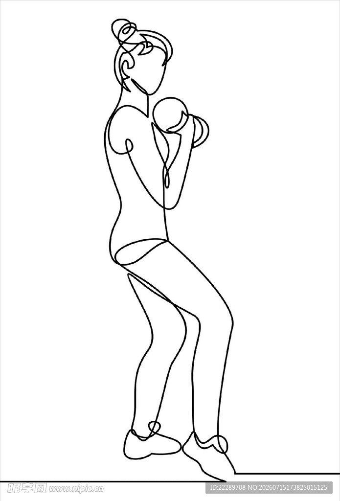 女性哑铃锻炼姿势示范