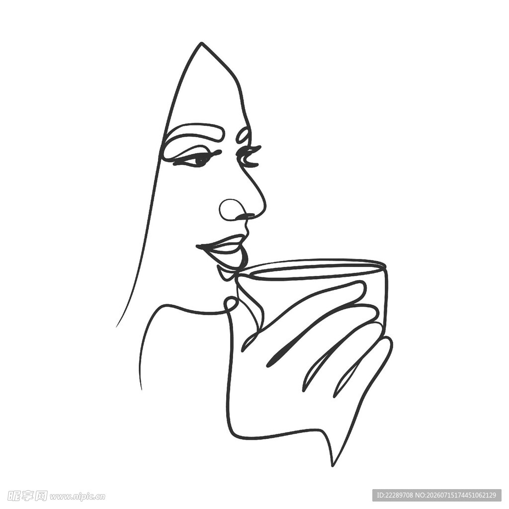 女性优雅品茶瞬间