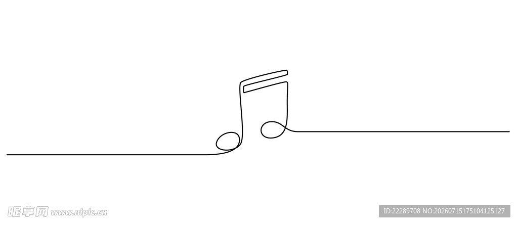 简约音符线条音乐元素图