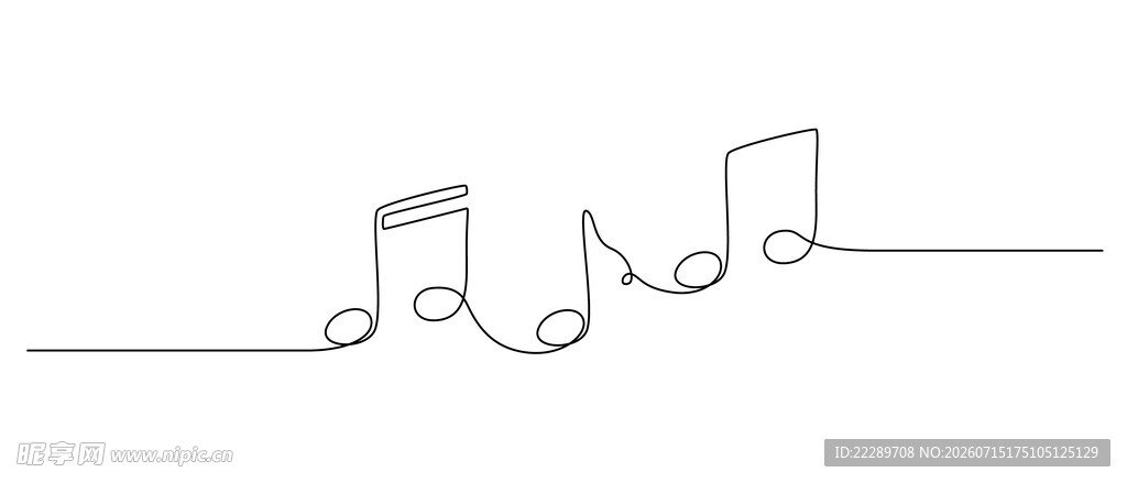 简约线条音乐符号图案