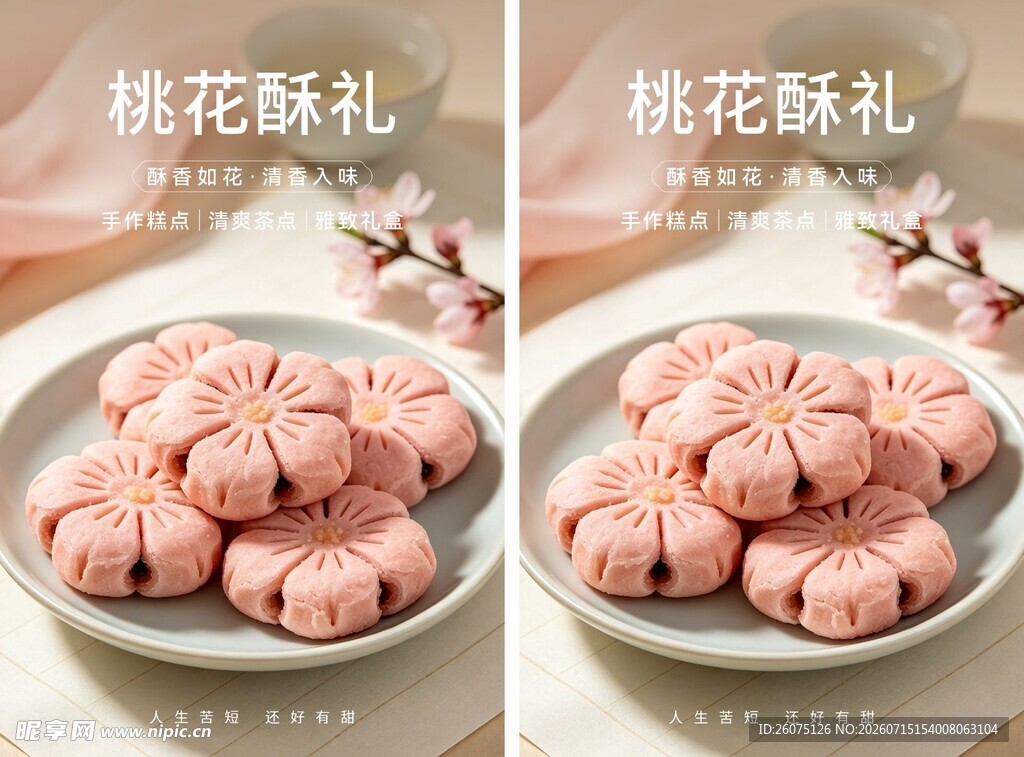 桃花酥糕点展示