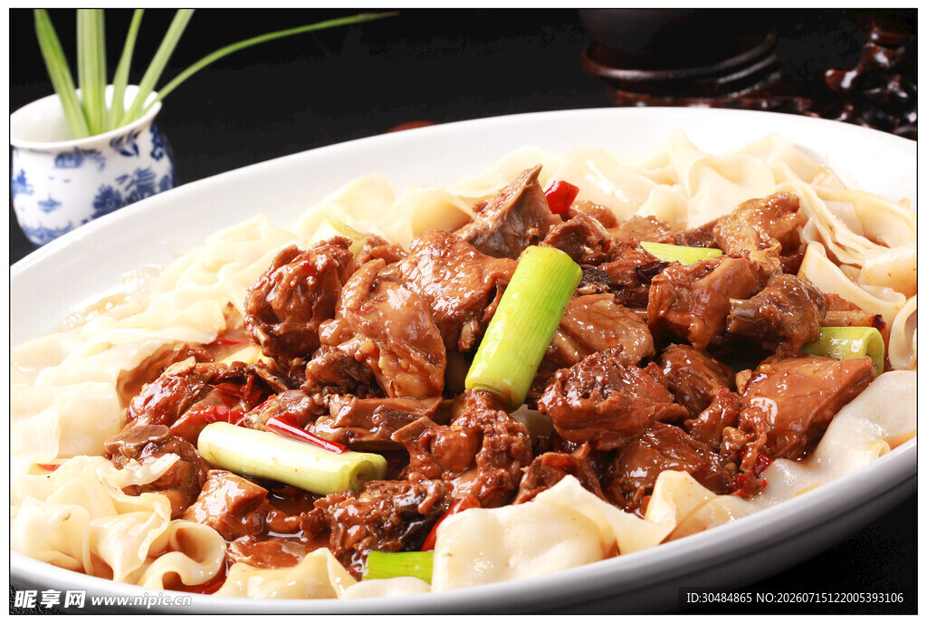 美味鸡肉炒面