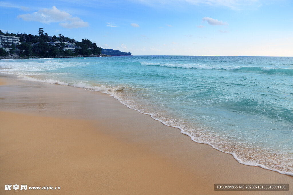 美丽海滨沙滩海景风光