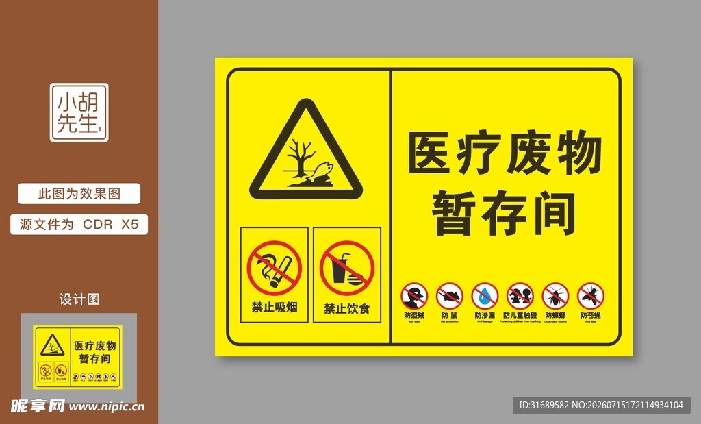 医疗废物暂存间警示标识