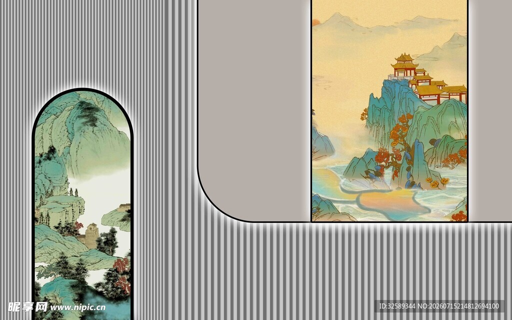 中式窗景古韵雅致画面
