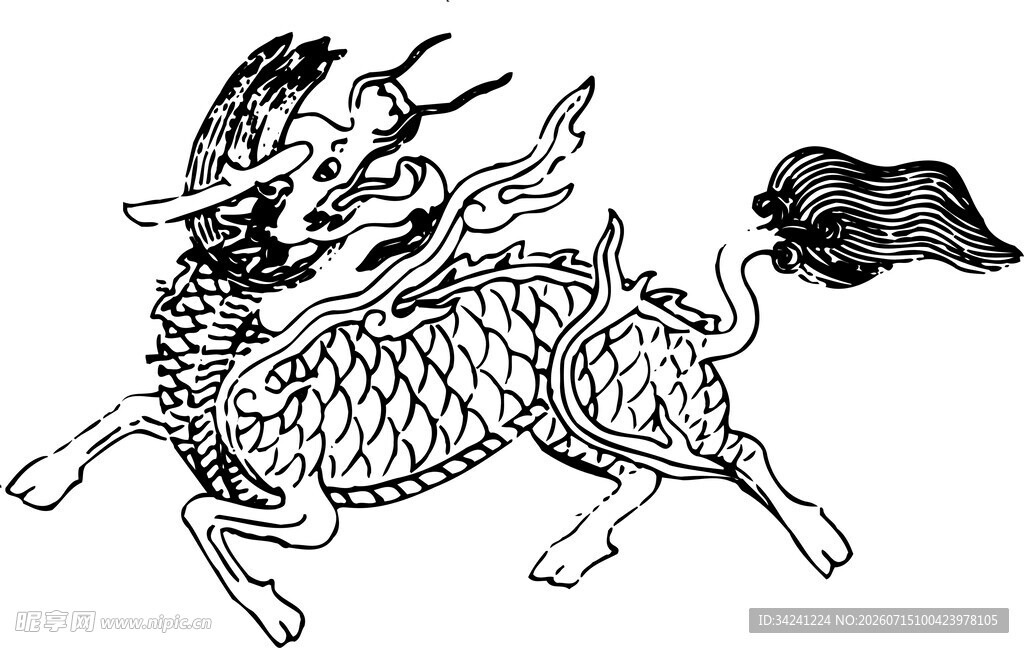 传统麒麟图案