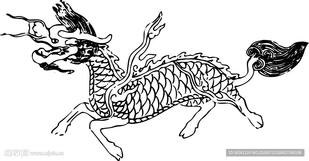 传统麒麟图案