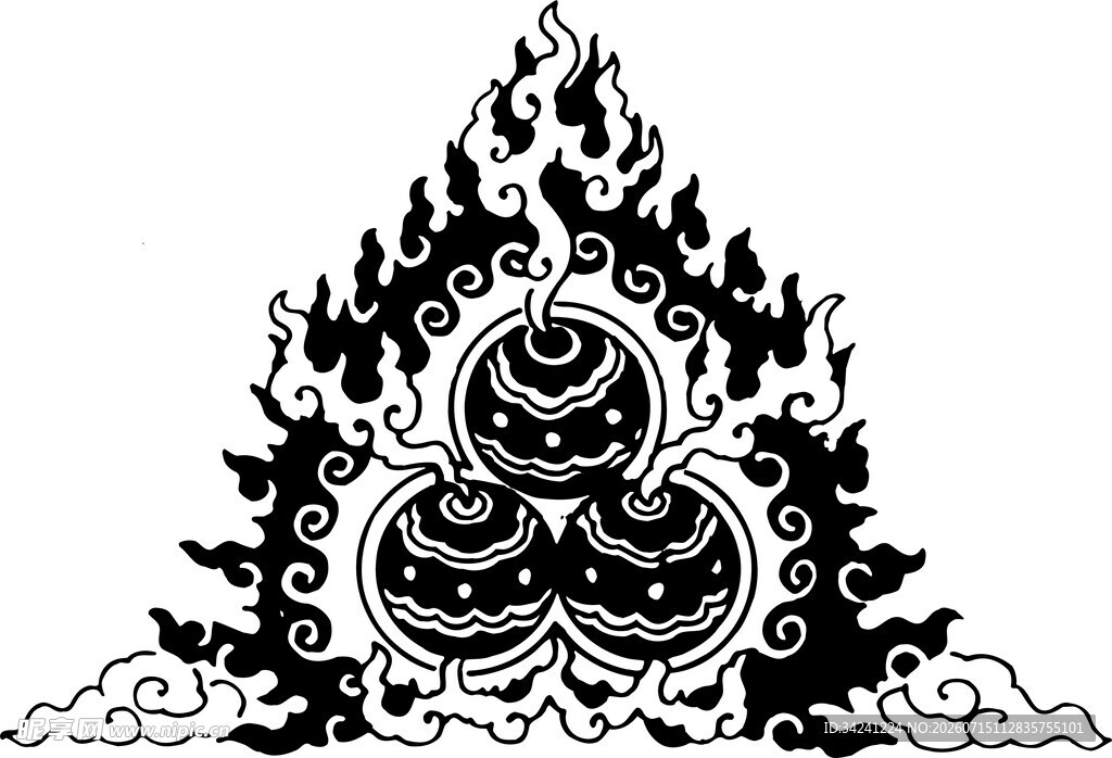传统火纹图案