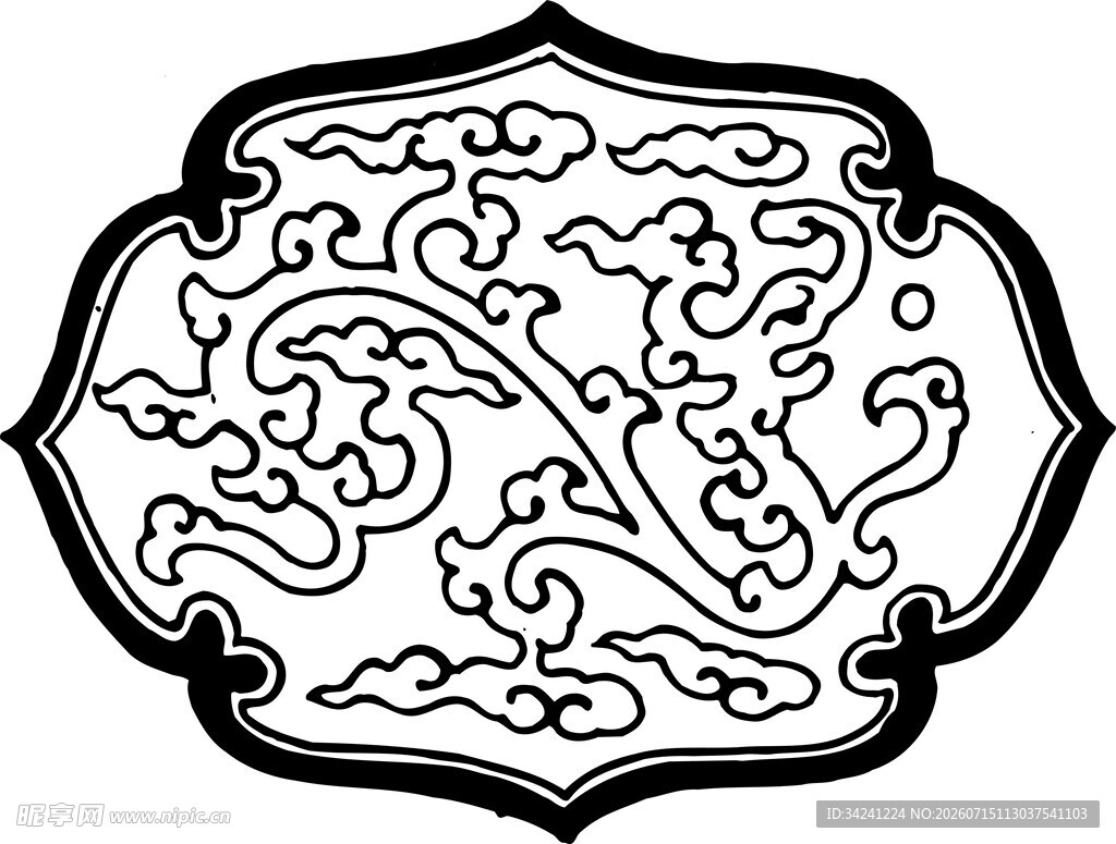古典云纹中式传统图案