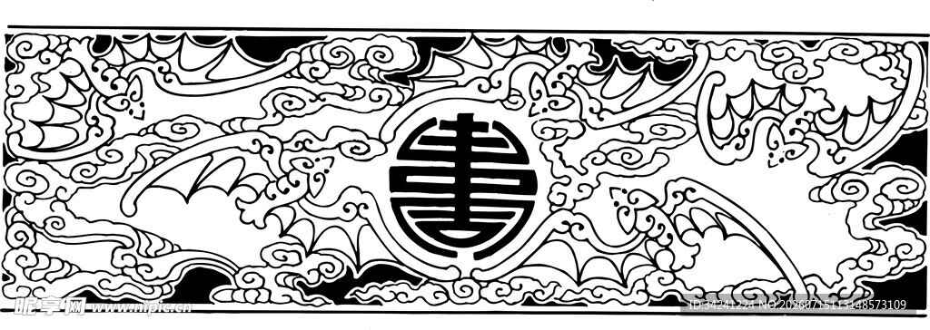 中式传统福寿纹图案