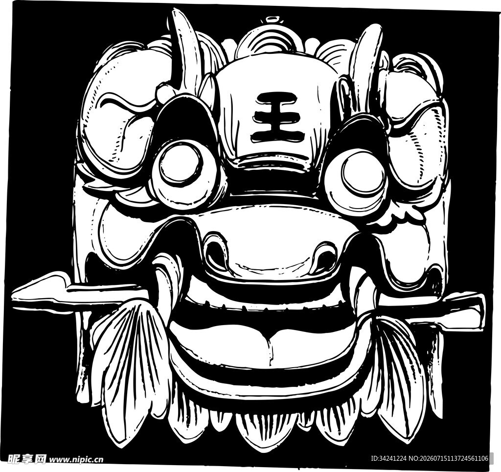 传统龙头木雕艺术作品