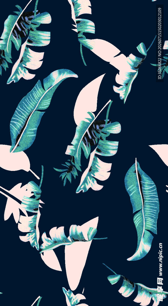 热带植物图案背景纹理