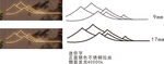 山脉线条图示设计素材