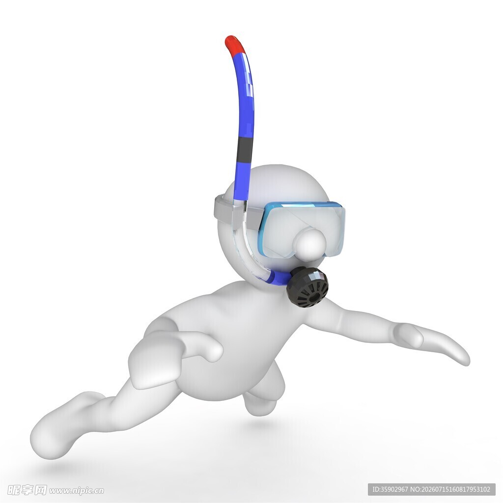 3D小人模拟水下潜水姿态
