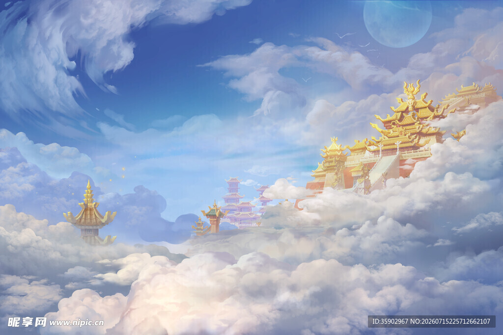 梦幻云端上的奇幻城堡