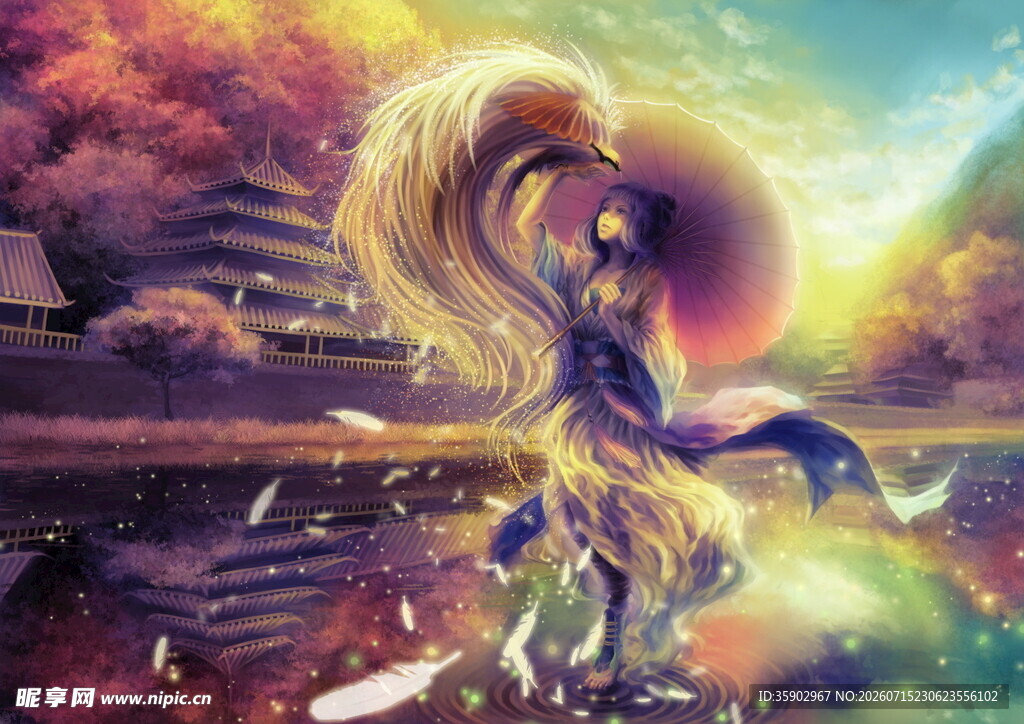 奇幻神话风的神秘角色形象