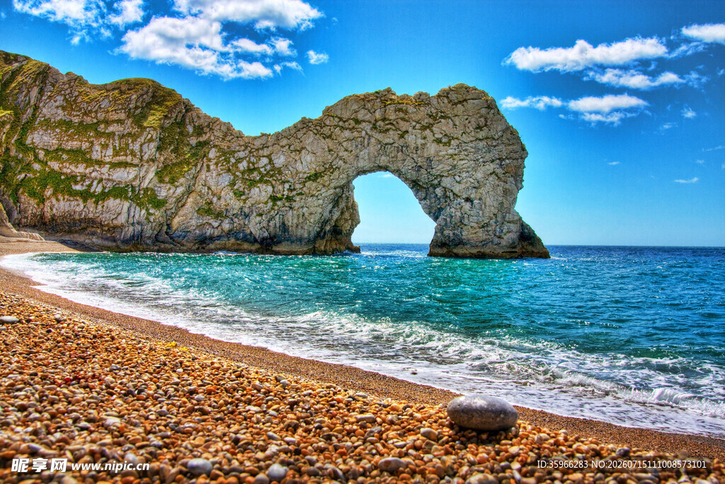 英国杜德尔门海滩美景