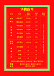 消费指南表