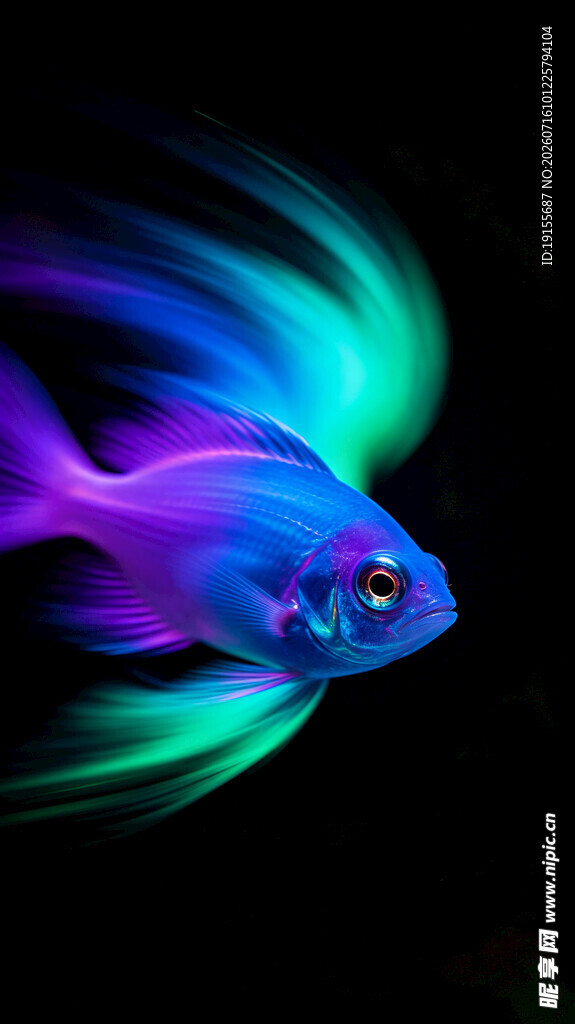 梦幻炫彩的热带观赏鱼