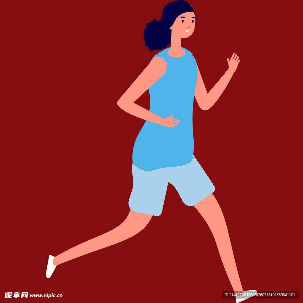跑步的女性