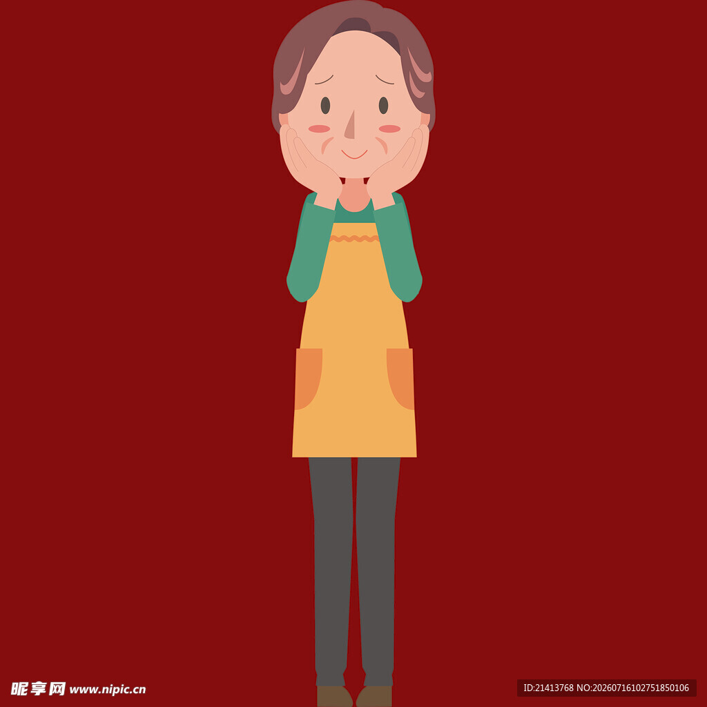 微笑的老年女性