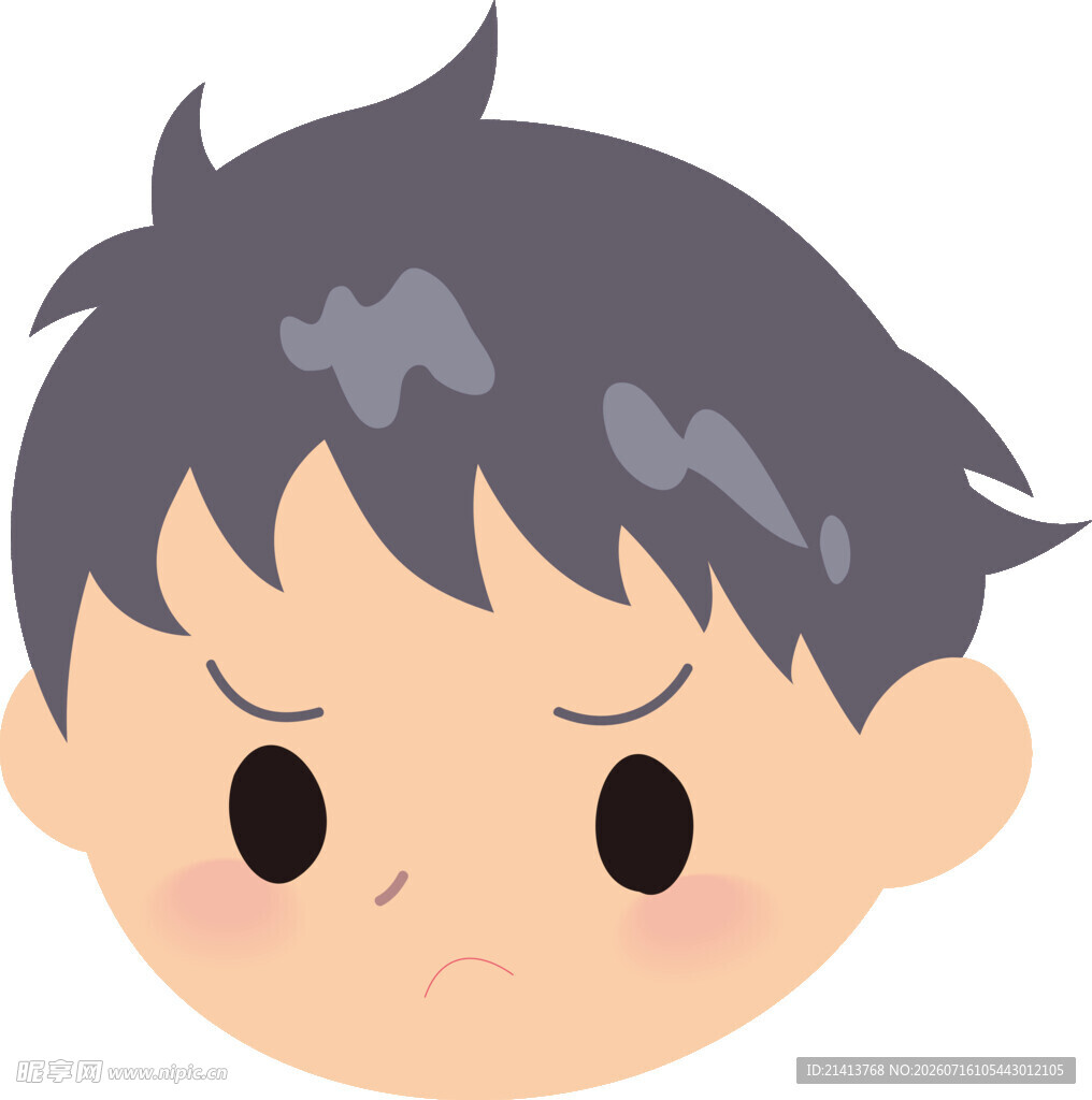 愁容小男孩头像