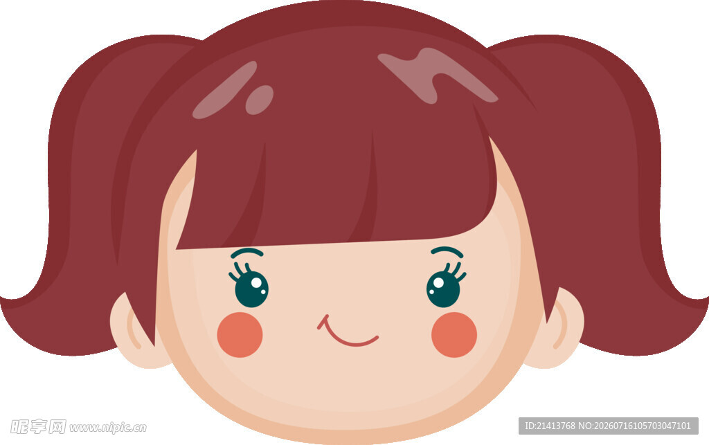 可爱双马尾小女孩头像