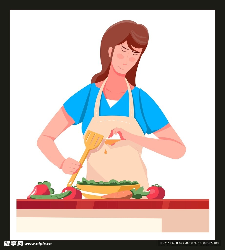 女士专注制作美味三明治