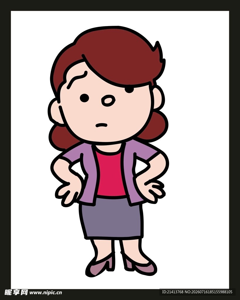 生气的职场女性