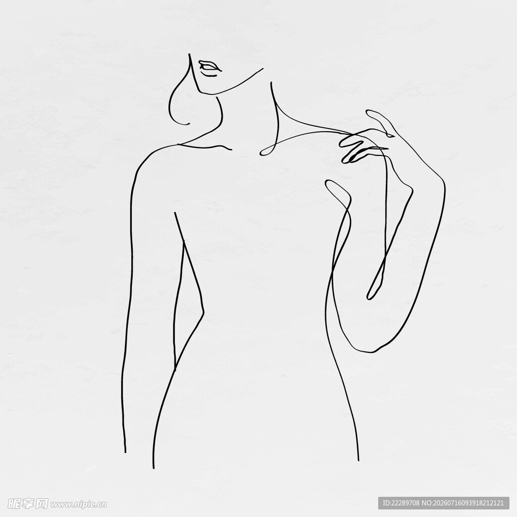 女性线条勾勒的优雅身姿