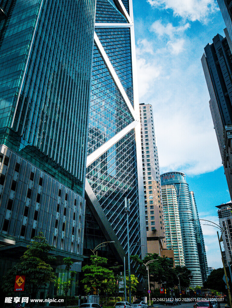 现代都市摩天大楼景观
