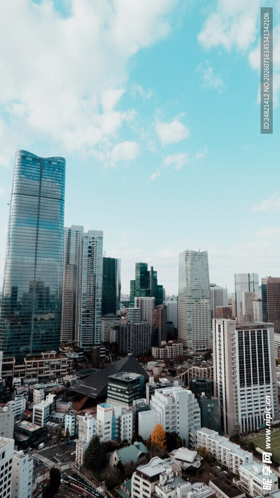 俯瞰城市高楼景观