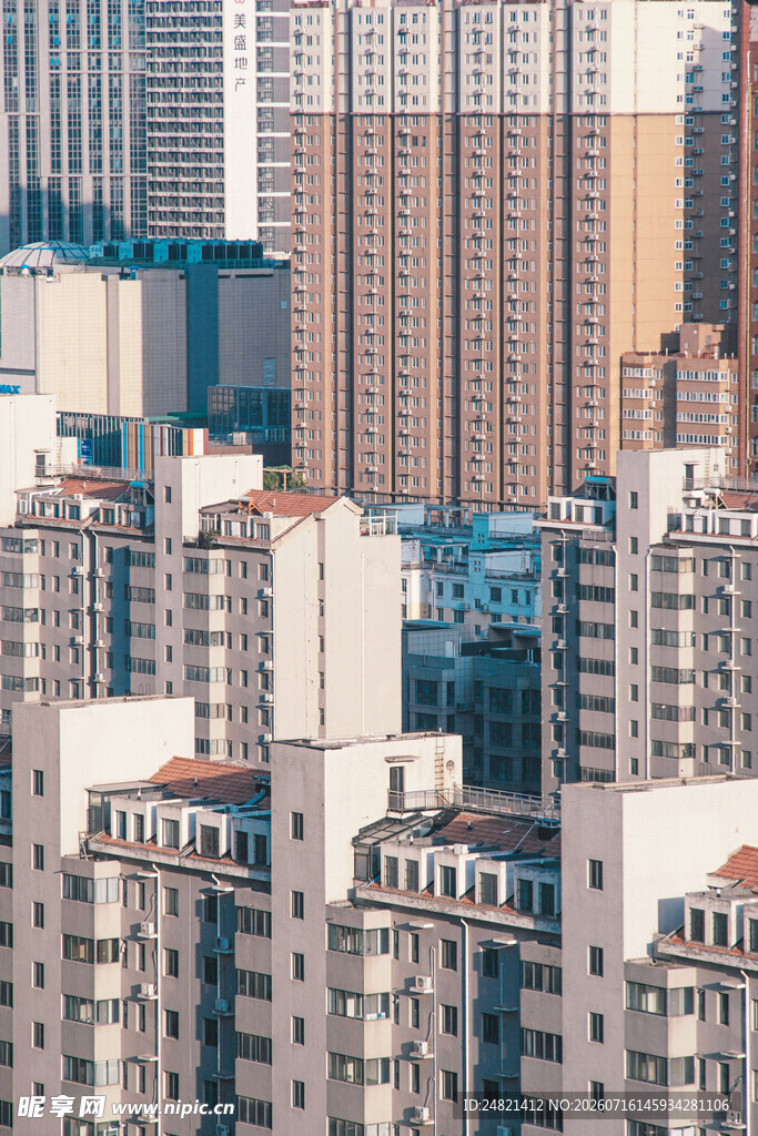 城市住宅区高楼景观