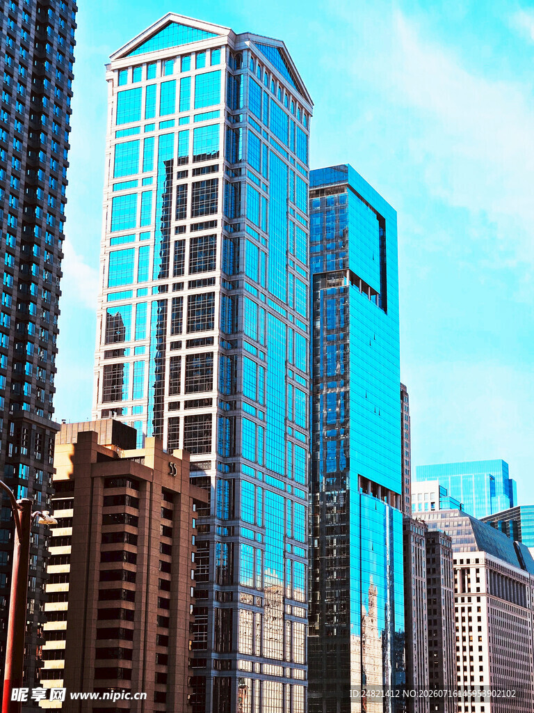 现代都市摩天大楼景观
