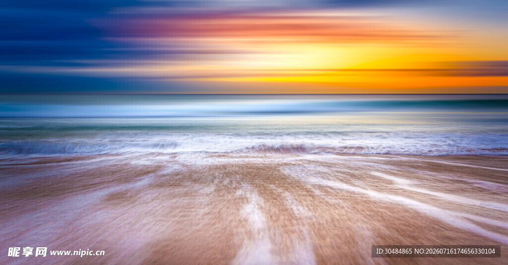 海边绚丽日落美景