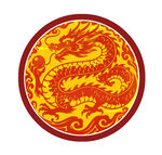 圆形龙纹图案