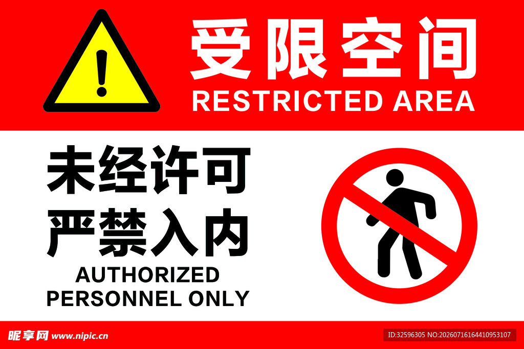 受限空间警示标识