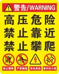 高压危险警示标识牌