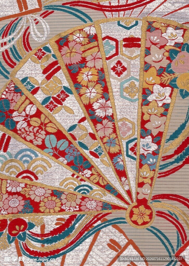 传统扇形图案装饰画