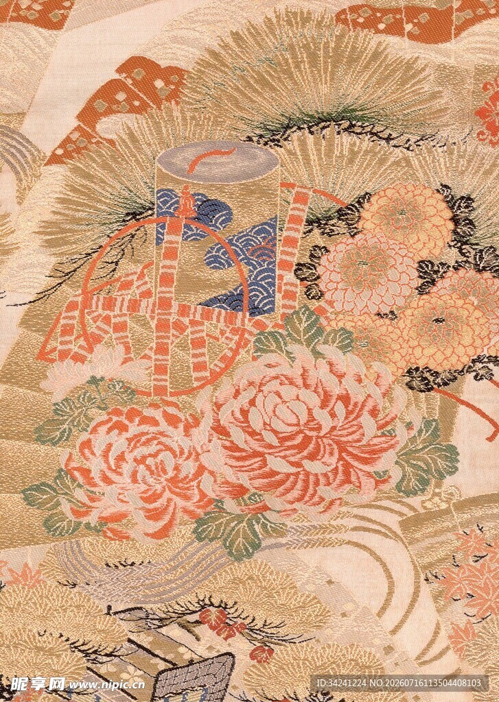 古典花卉人物精致绘画