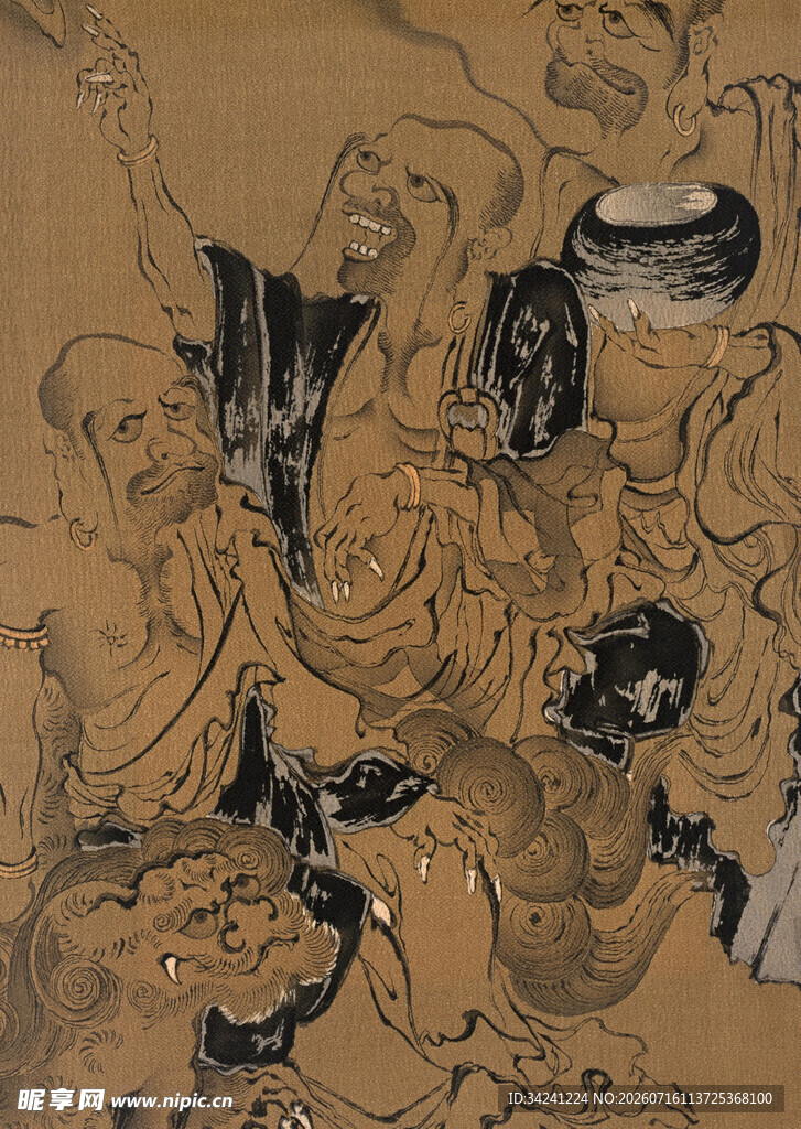 古代神话人物动态画作