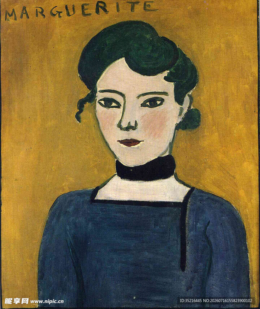复古风格女子肖像画