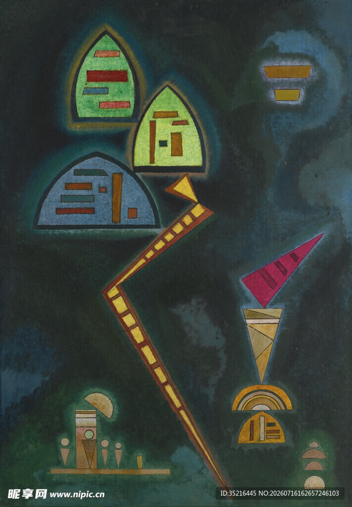 科幻风格建筑与能量轨迹
