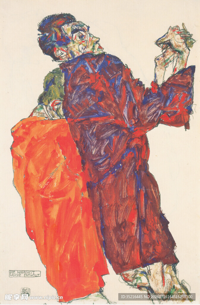 抽象风格人物绘画作品