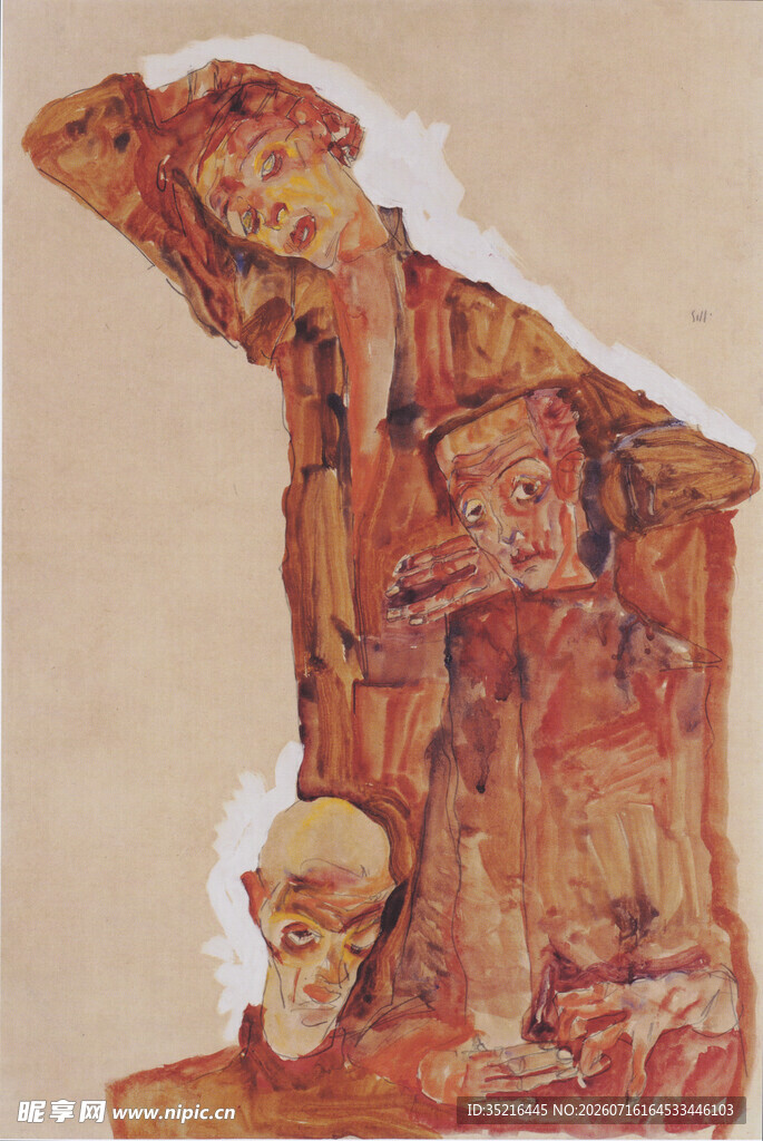 抽象人物雕塑艺术作品